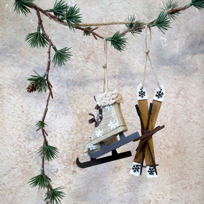 Vintage Skøjter og Ski sæt af 2