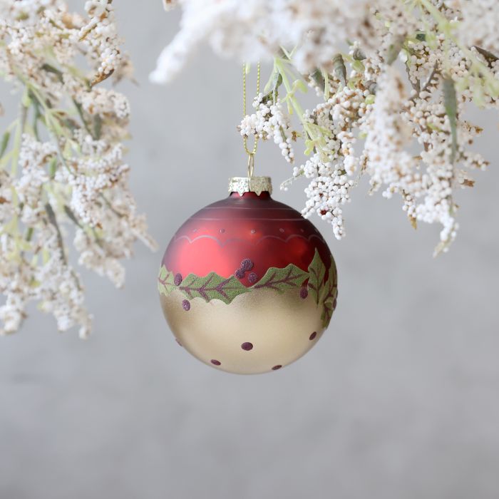 Christmas Bauble w. holly