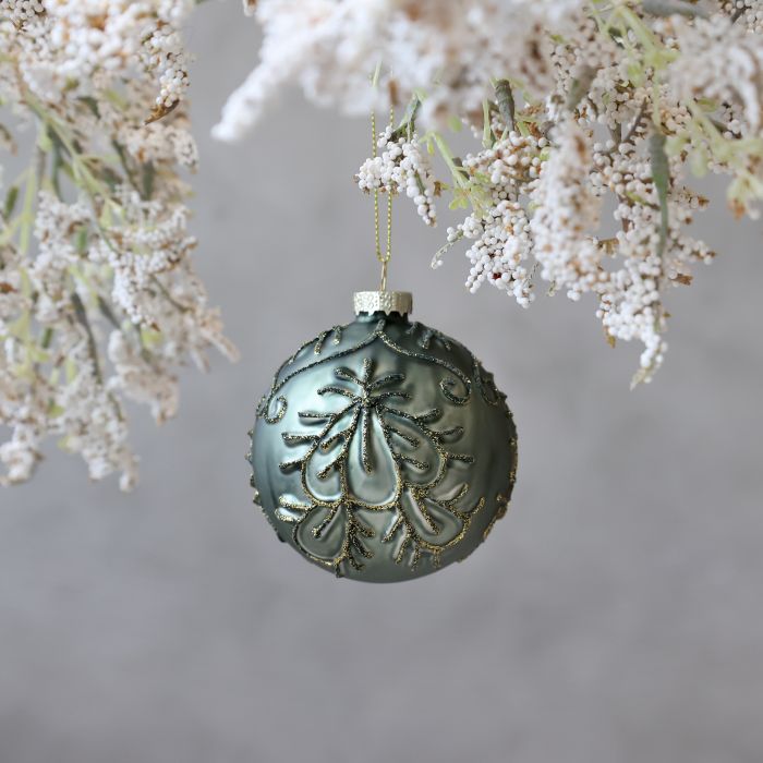 Julekugle m. glimmer