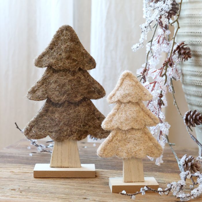 Sapin de Noël en feutrine set de 2