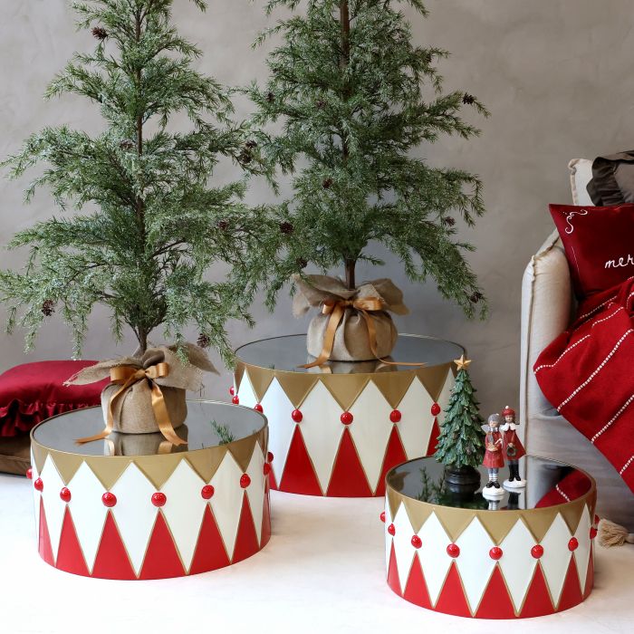 Tambour avec miroir set de 3