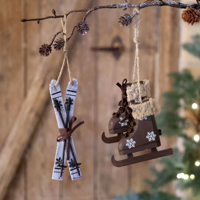 Vintage Skøjter og Ski sæt af 2