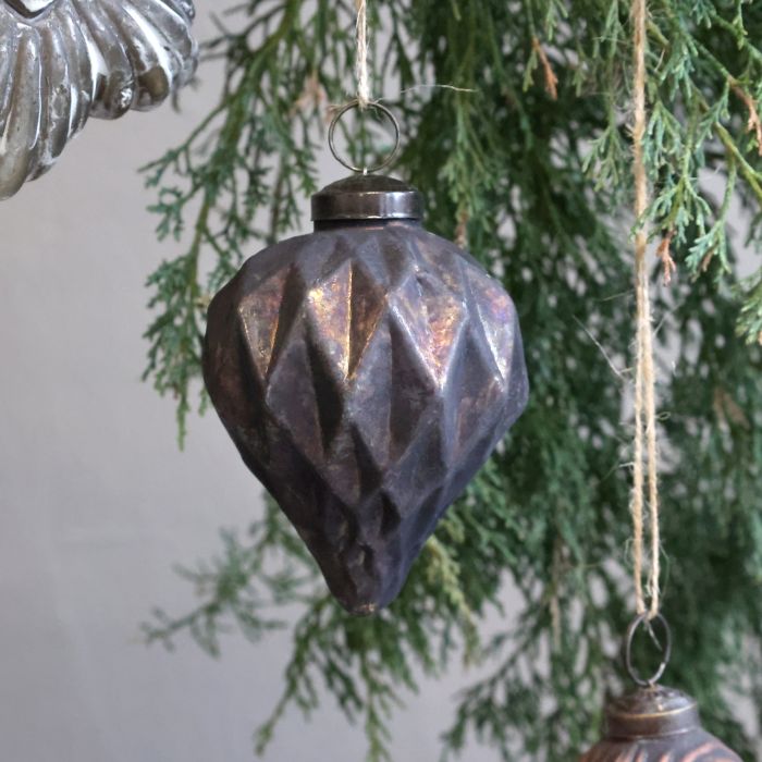 Julekugle m. harlekin mønster