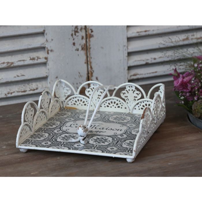 Servietholder m. blondekant