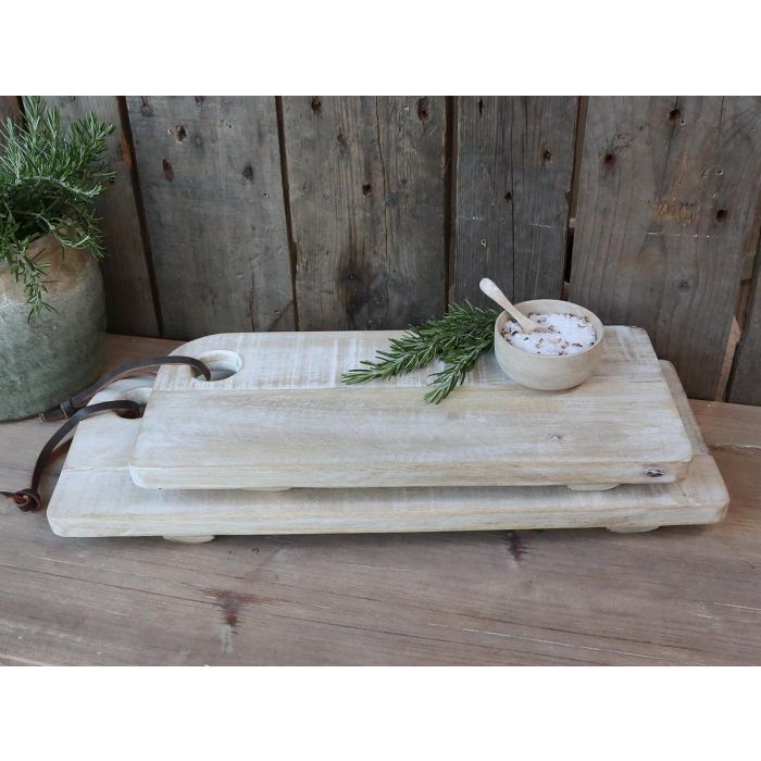 Laon Tapasbrett m. Füße helles Mangoholz