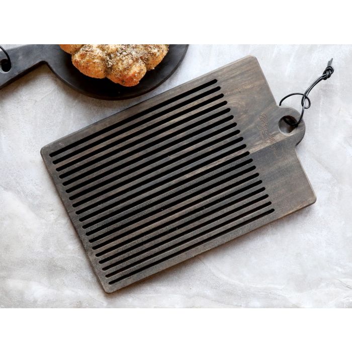 Schneidebrett mit Rillen Mangoholz