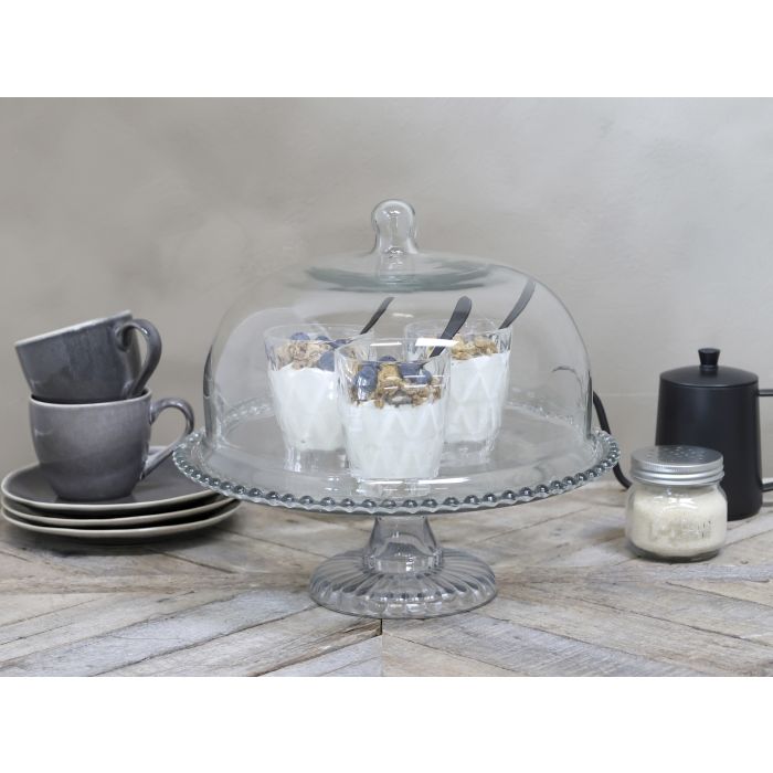 Glasglocke m. Brettl