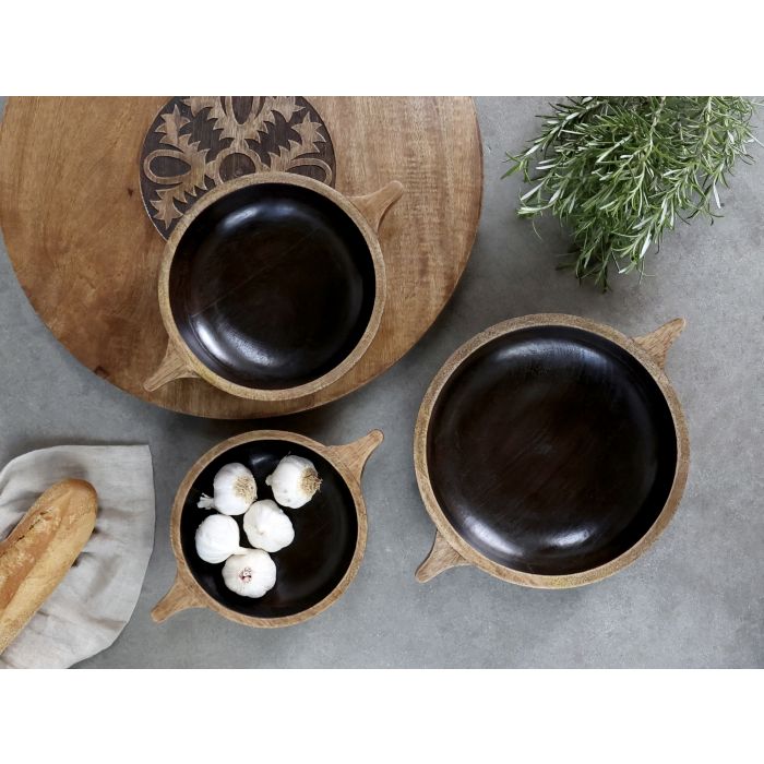 Tours Bowl in wood w. handles