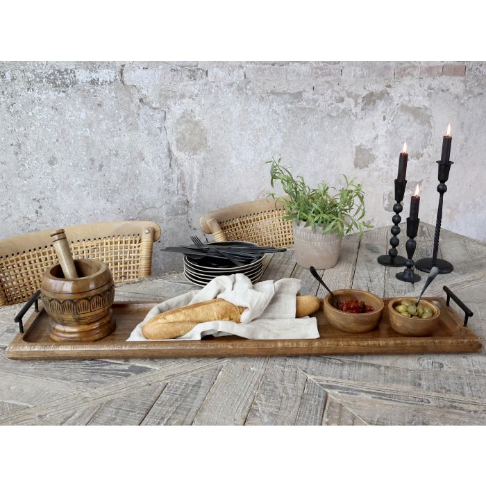 Tours Tablett in Holz mit Henkel