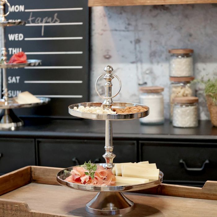 Etagere w. 2 round trays