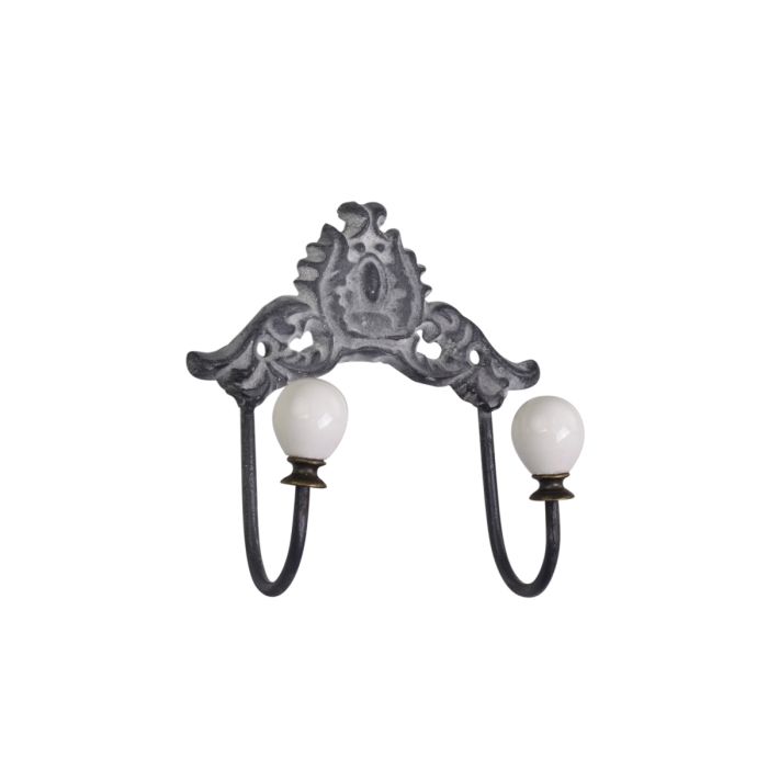 Knagerække m. porcelænsknob & dekor