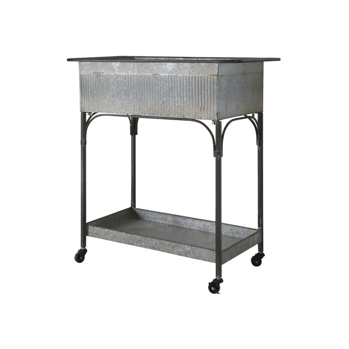 Plantekasse på hjul til deko