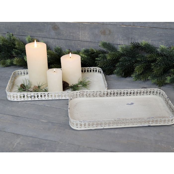 Fade m. dekorkant sæt af 2