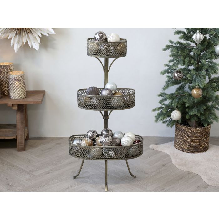 Vire Etagere w. 3 oval baskets