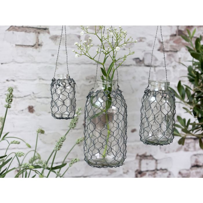 Fil de fer Vase for hanging