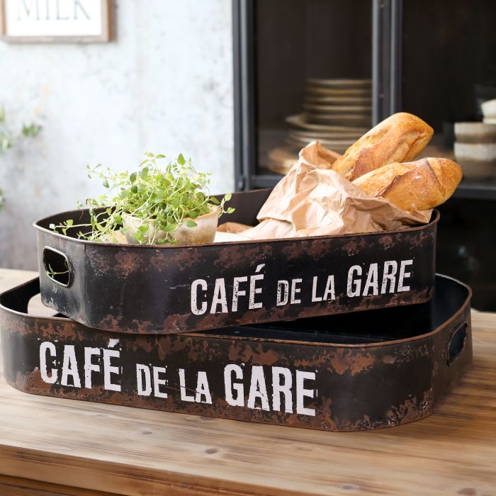 Tray w. print set of 2