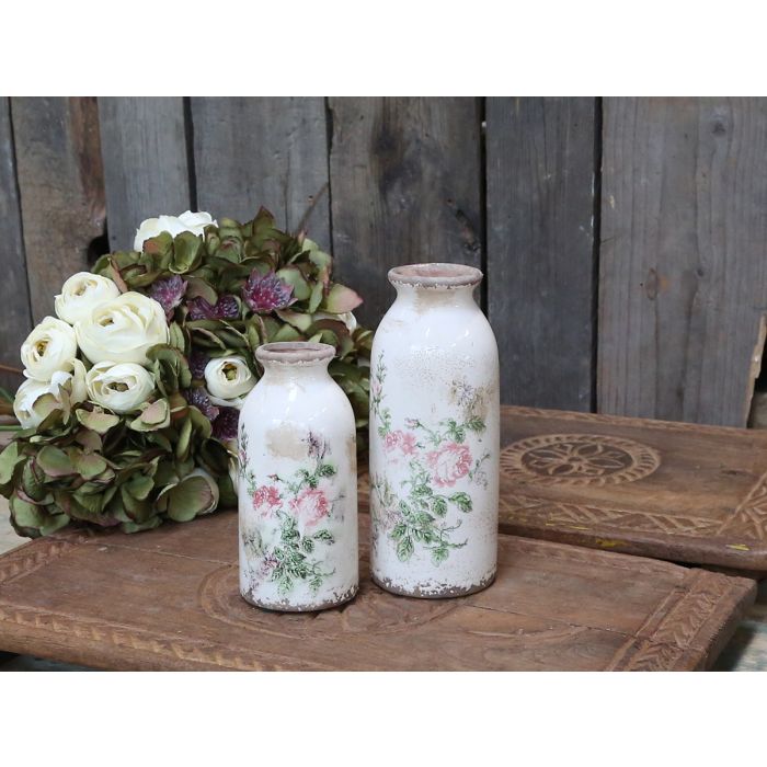 Toulouse Flasche m. Rosen