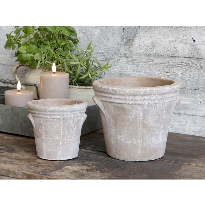 Cache-pot avec rainures