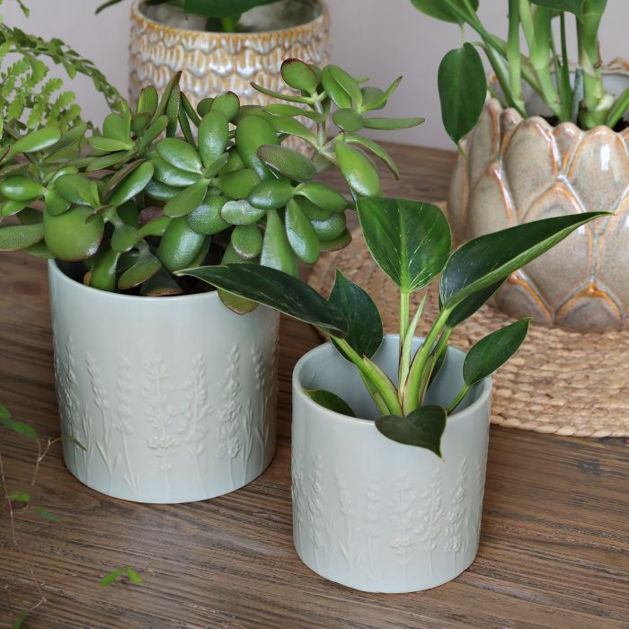 Fayence Cache-pot a. fleurs