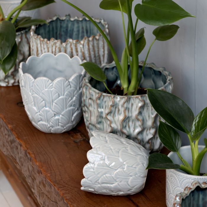 Fayence Cache-pot a. fleurs