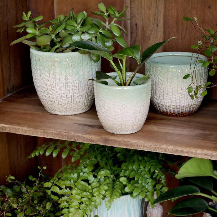 Fayence Planter w. pattern