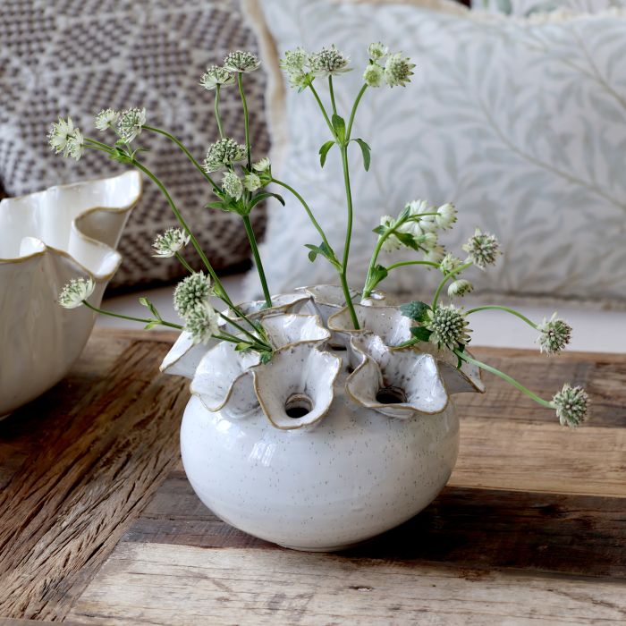 Vase mit 12 Löchern für Blumen