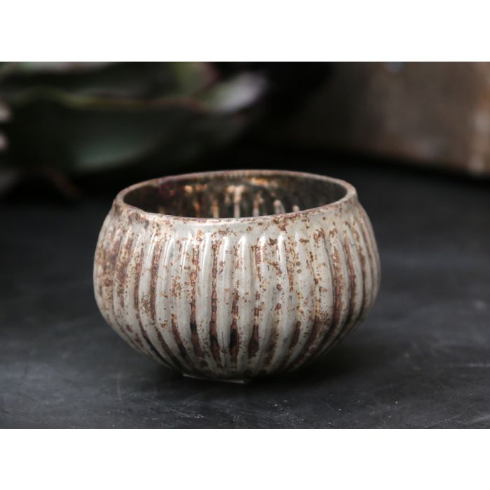 Teelichthalter m. Rillen