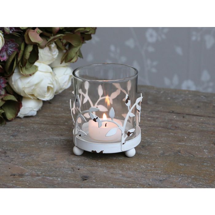 Fransk Fyrfadsstage m. bladdekor