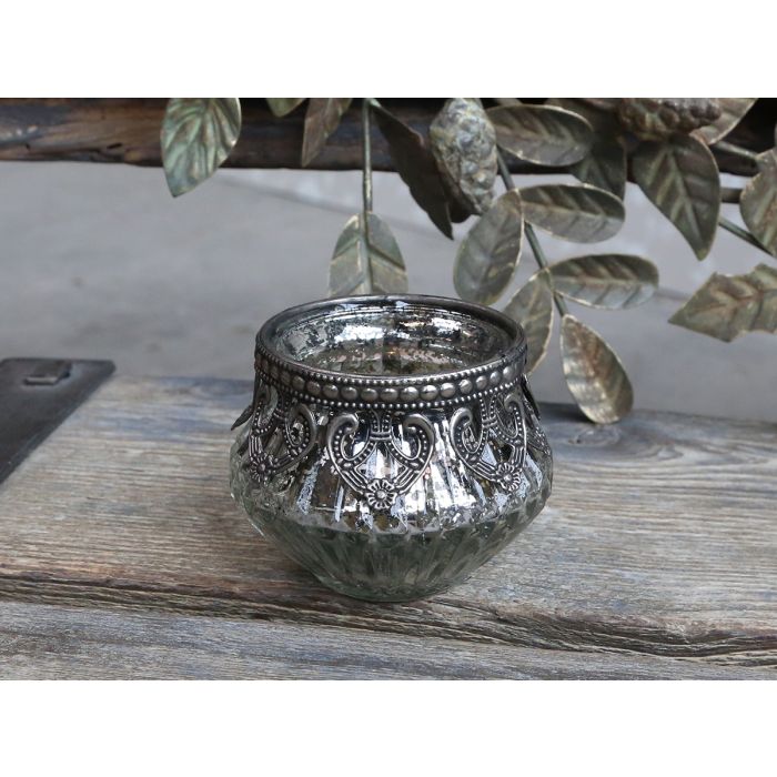 Teelichthalter m. Dekorkante