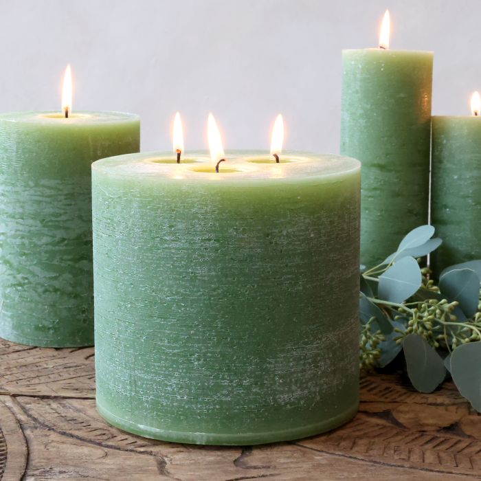 Macon Pillar Candle rustic w. 3 wicks 80 h