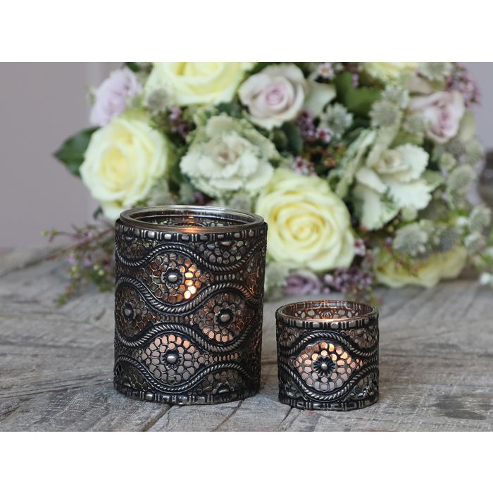 Fyrfadsstage m. dekor