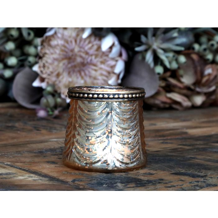 Fyrfadsstage m. perlekant