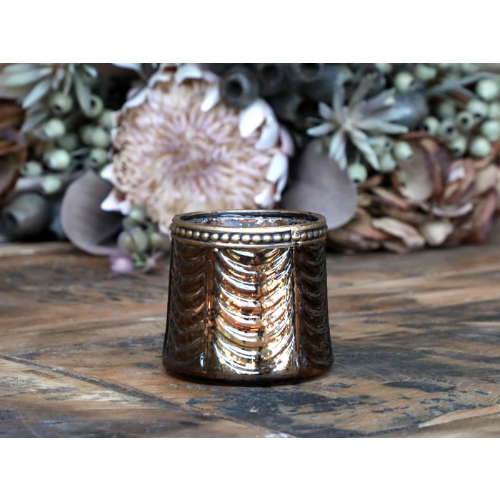 Fyrfadsstage m. perlekant