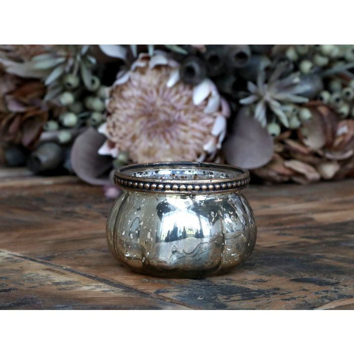 Fyrfadsstage m. perlekant