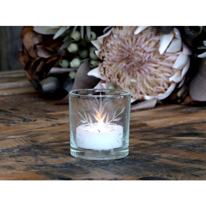 Fyrfadsstage m. iskrystal