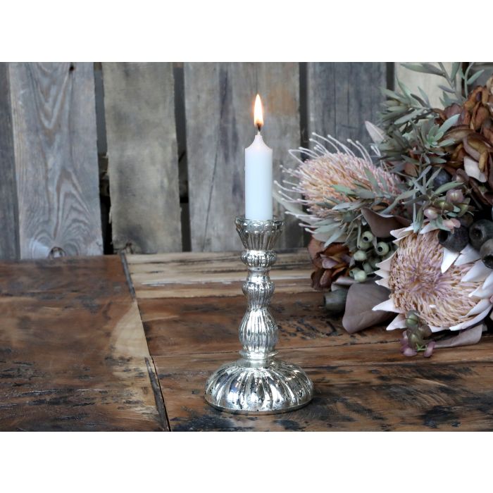 Lysestage m. riller til bedelys