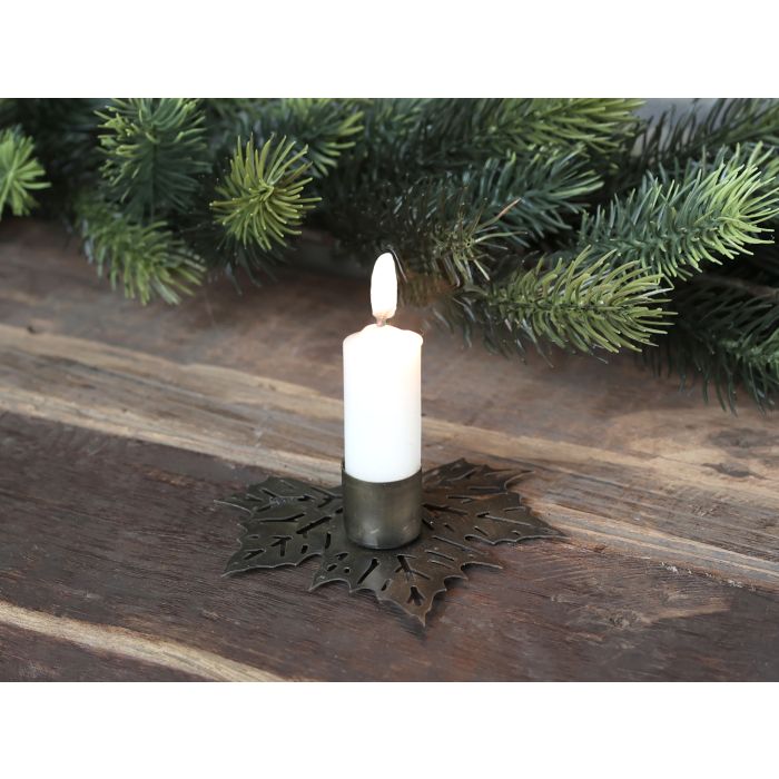 Candlestick leaf for short dinner candle