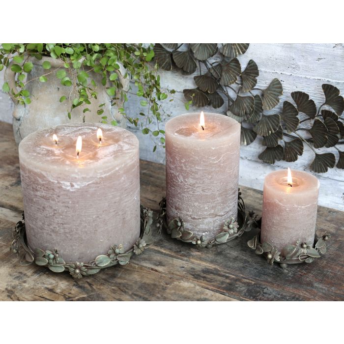 Kerzentablett m. Blätter