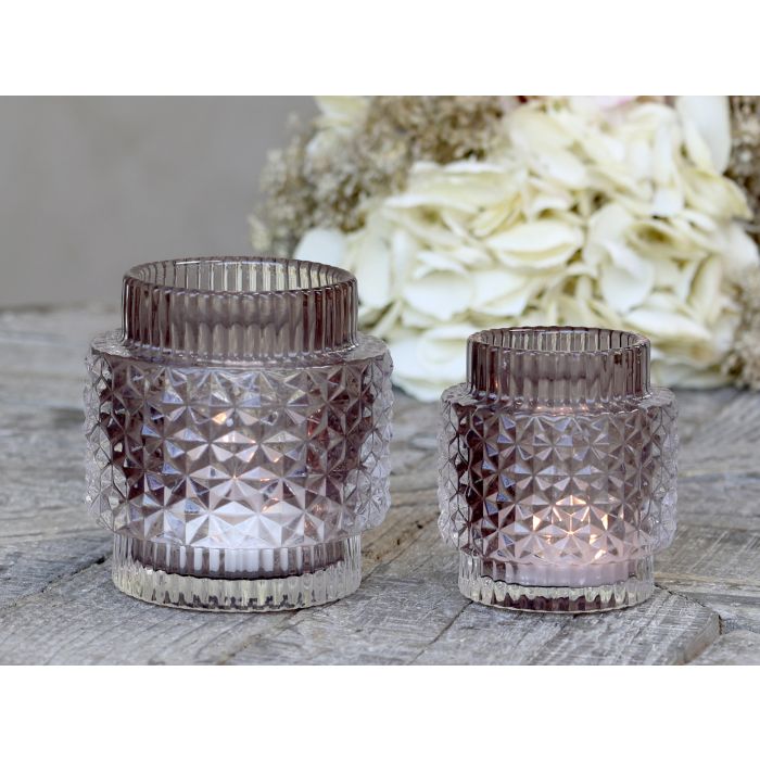 Teelichthalter mit Muster