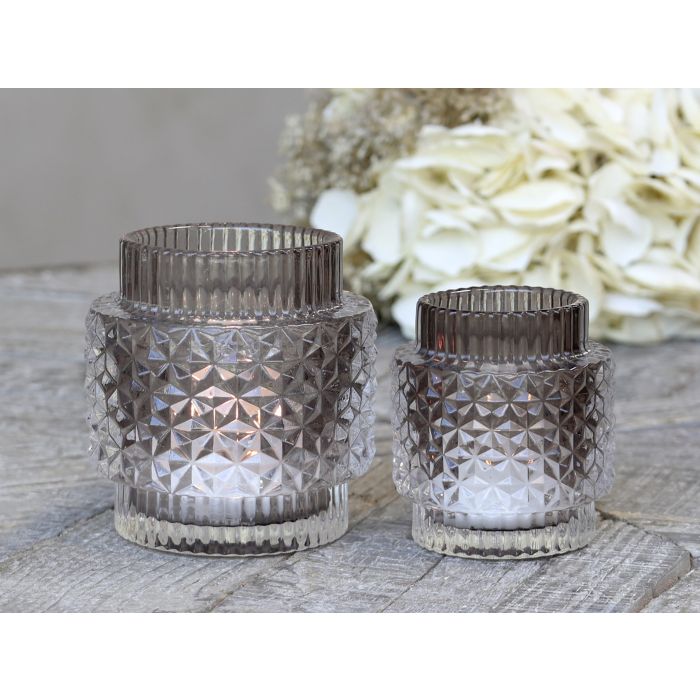 Teelichthalter mit Muster