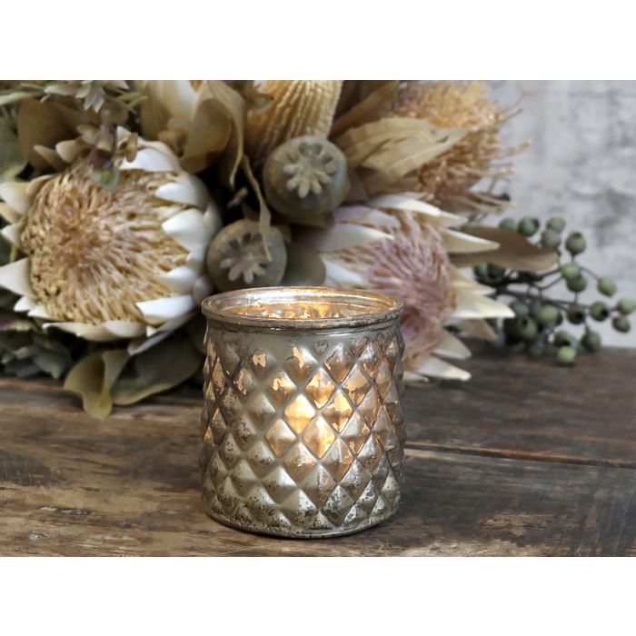 Fyrfadsstage m. diamant mønster