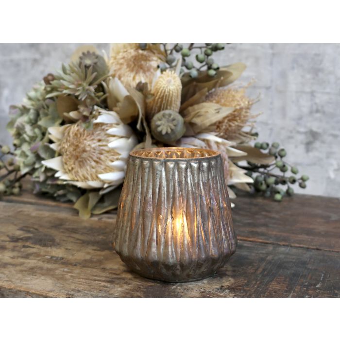 Teelichthalter mit diamant Muster