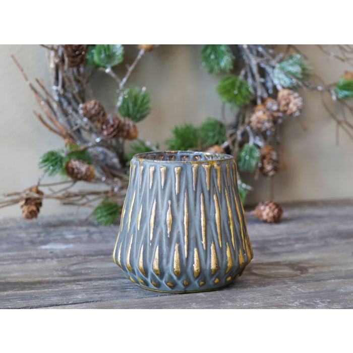 Fyrfadsstage m. diamant mønster