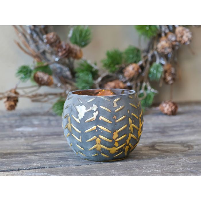 Teelichthalter mit gold