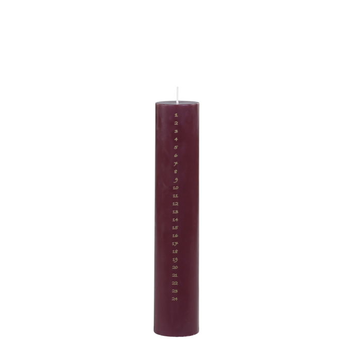 Advent Candle No. 1-24 w. gold print 60 h