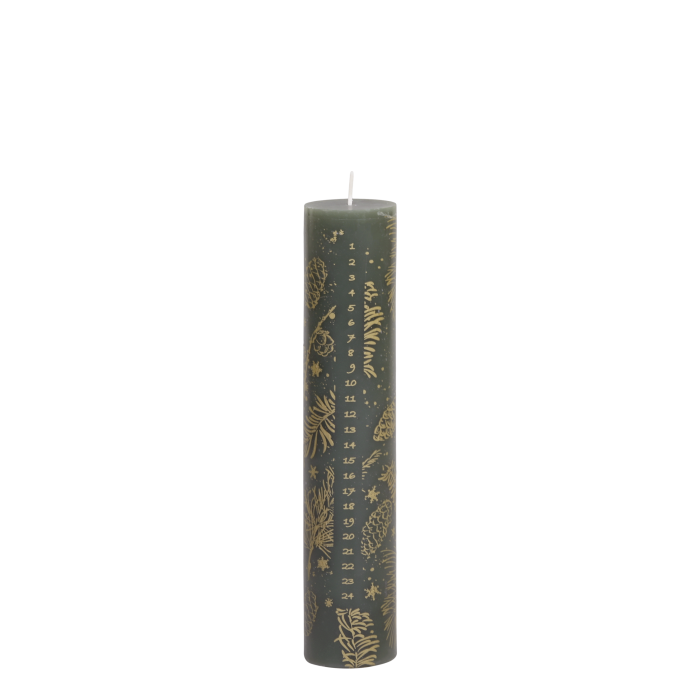 Advent Candle No. 1-24 w. gold print 60 h