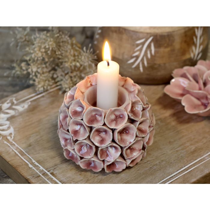 Candlestick for short dinner & tealight candles