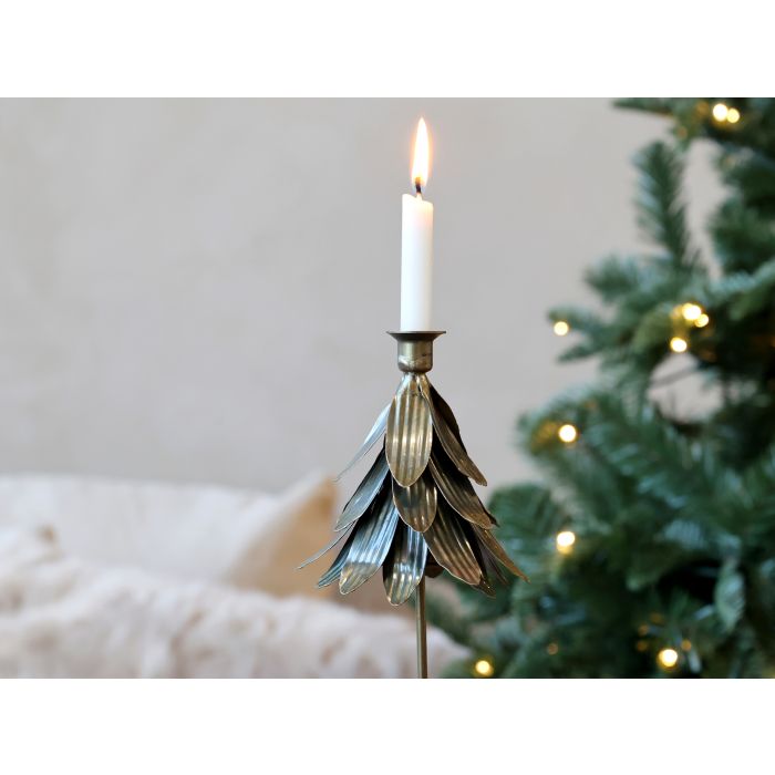 Kerzenhalter Weihnachtsbaum mit Spieß für Spitzkerzen