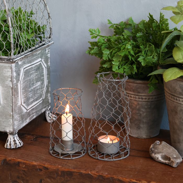 Candlestick w. fil de fer for tealights