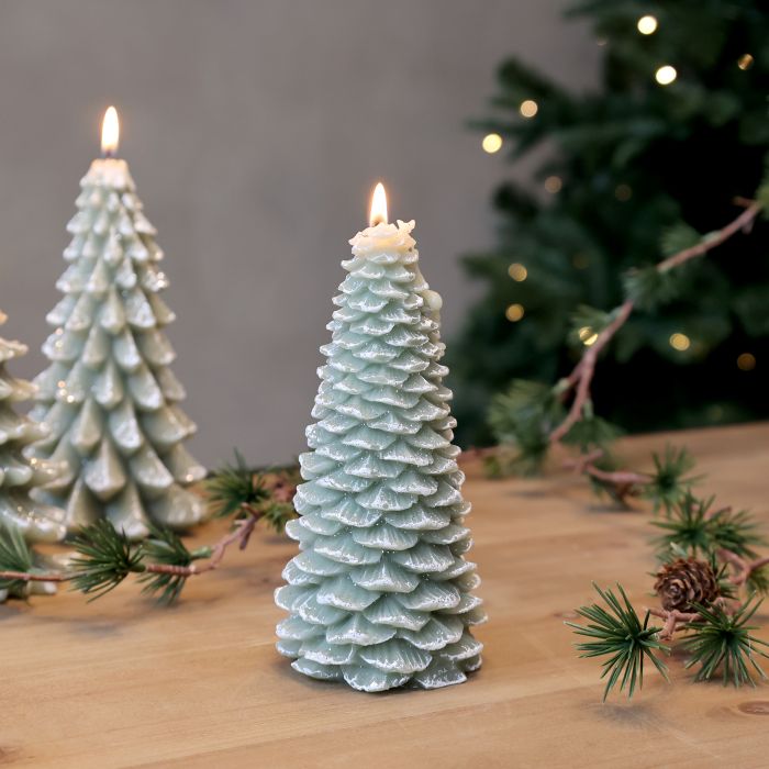 Kerze Weihnachtsbaum mit glitzer